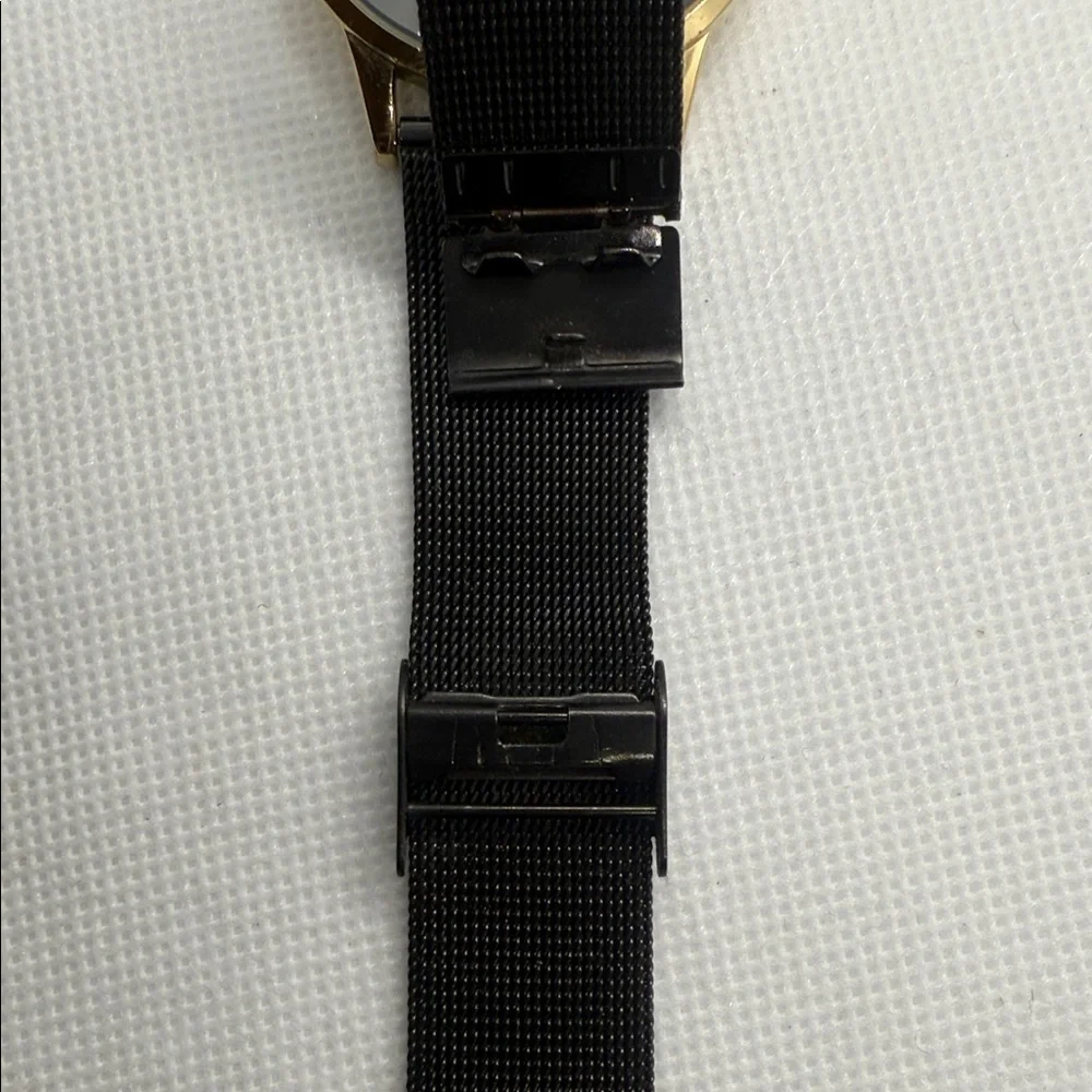 Armitron Gold and Black Mesh Strap Watch